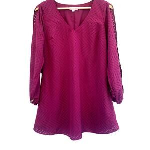 Candies Cranberry Cold Shoulder Mini Dress with Cutouts